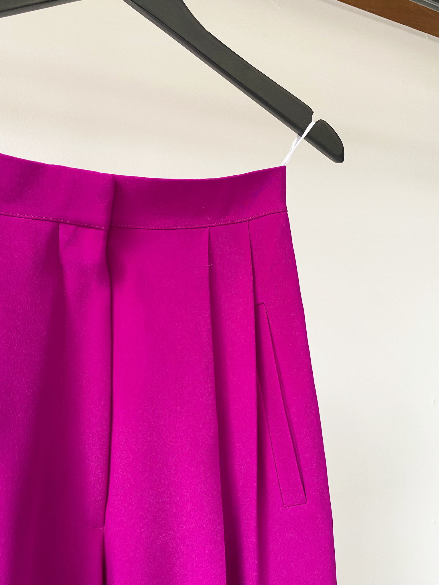 Céline silk double pleated fuchsia trousers size fr36