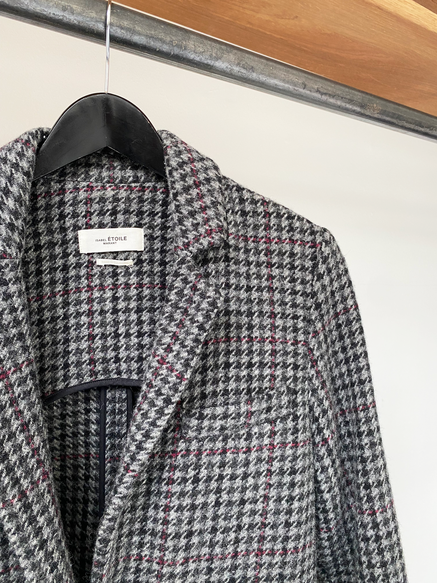Isabel Marant Étoile wool blend checked jacket size 34