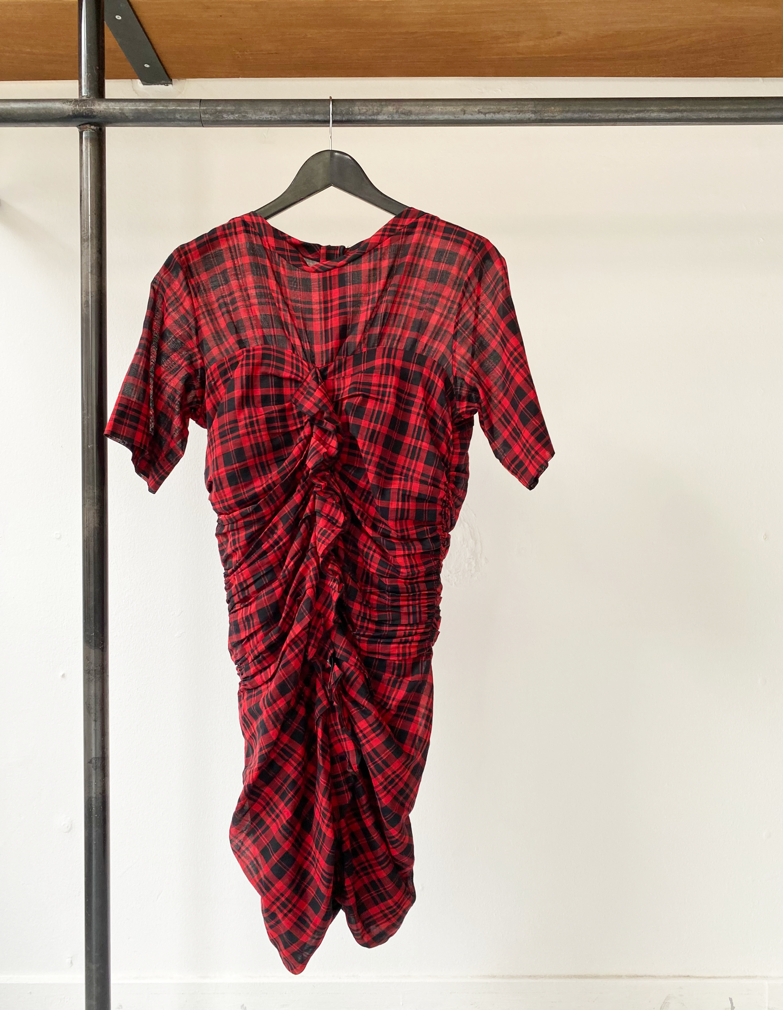 Isabel Marant Étoile cotton checkered dress size fr42