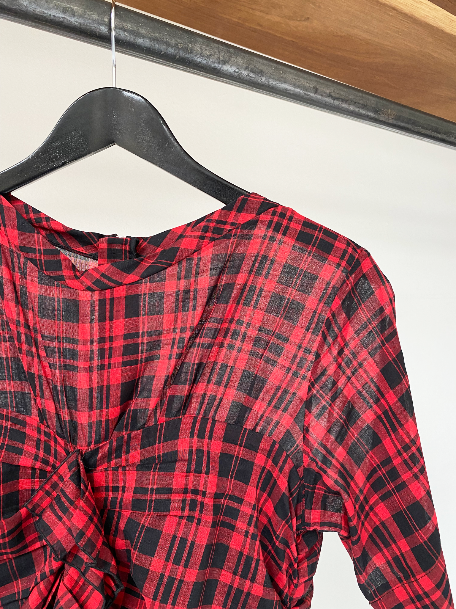 Isabel Marant Étoile cotton checkered dress size fr42