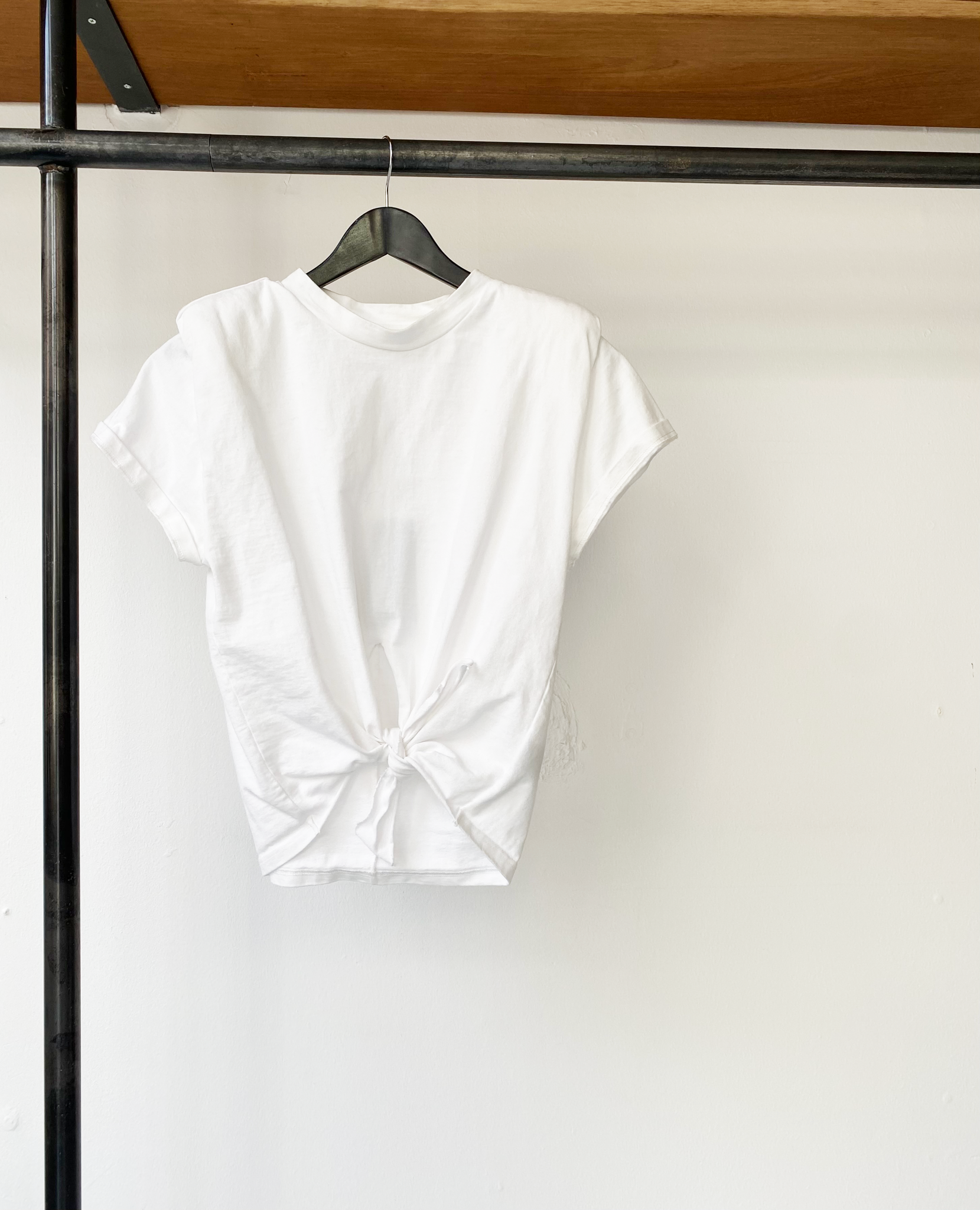 Isabel Marant white cotton shoulder pad t-shirt size S