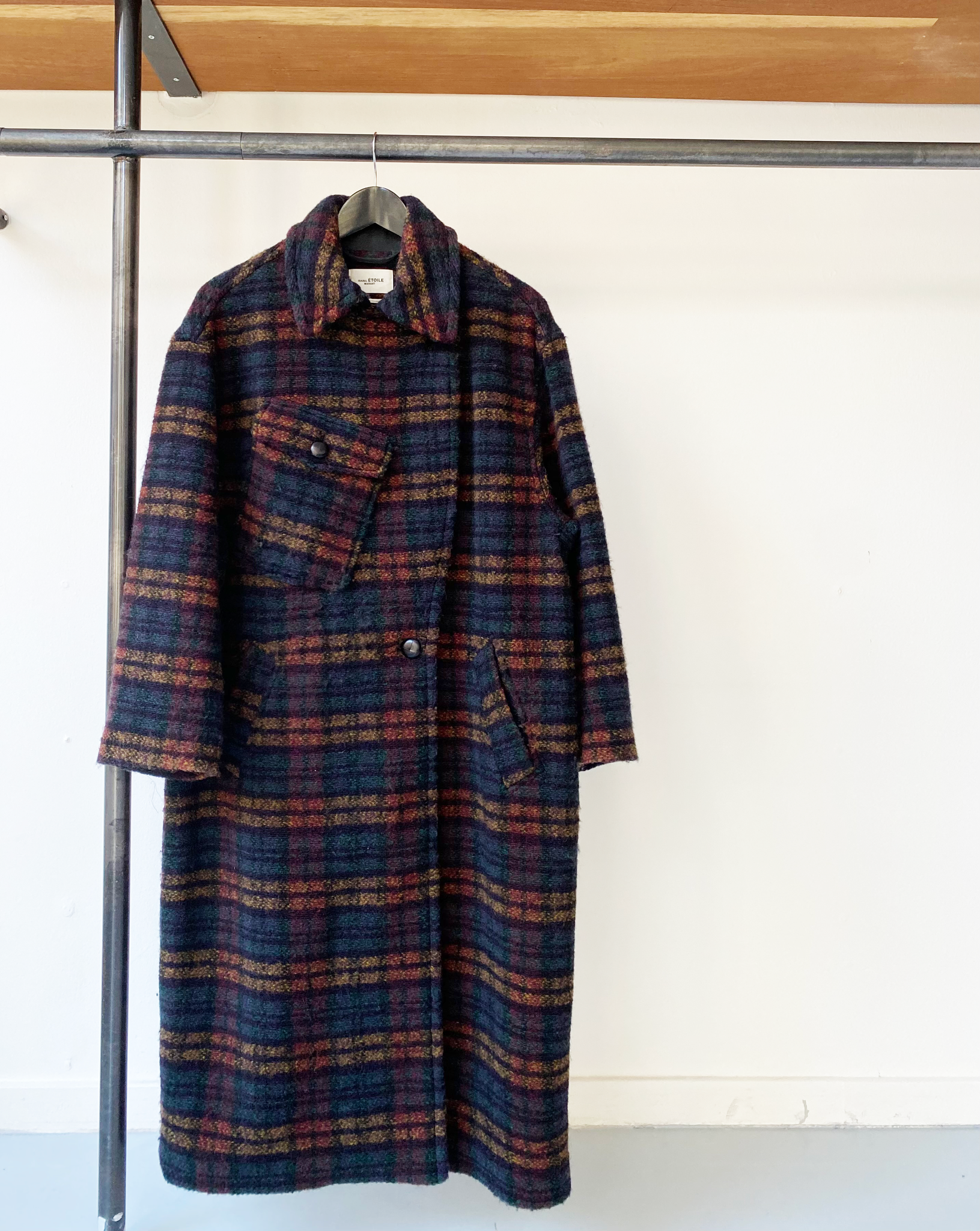 Isabel Marant Étoile wool checked coat size 38