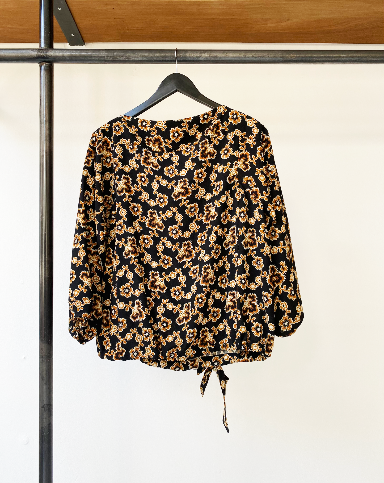 Isabel Marant Étoile gold brown floral print top size 36
