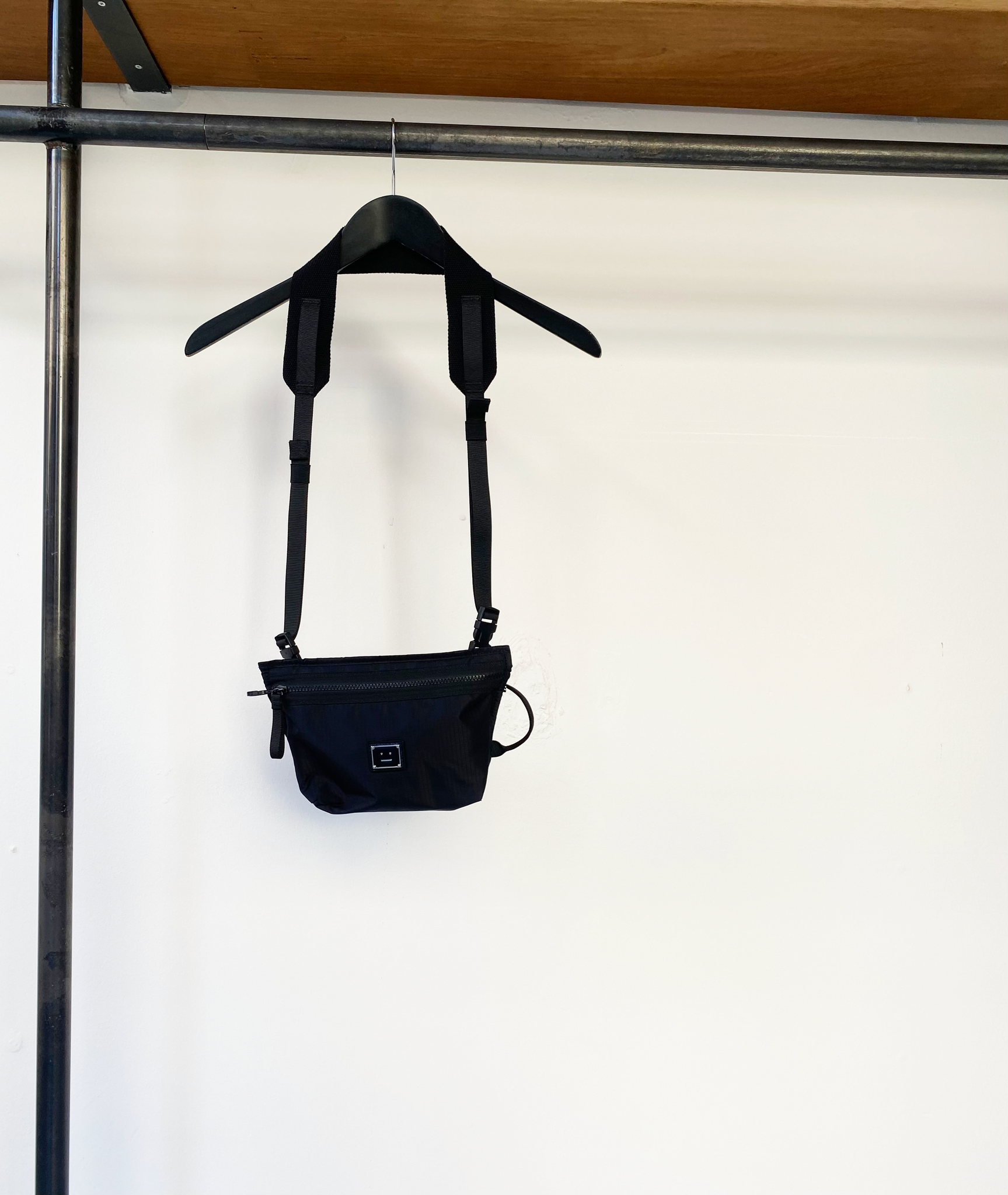 Acne Studios black face logo cross body bag