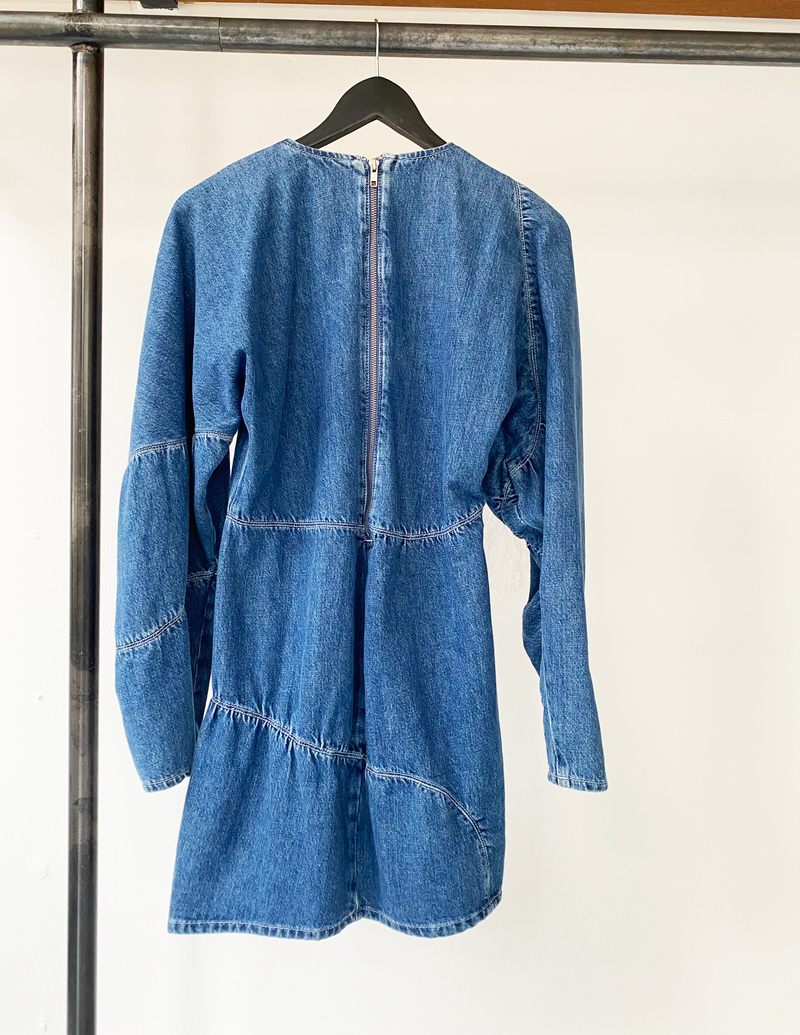 GANNI sculptured denim mini-dress size 38