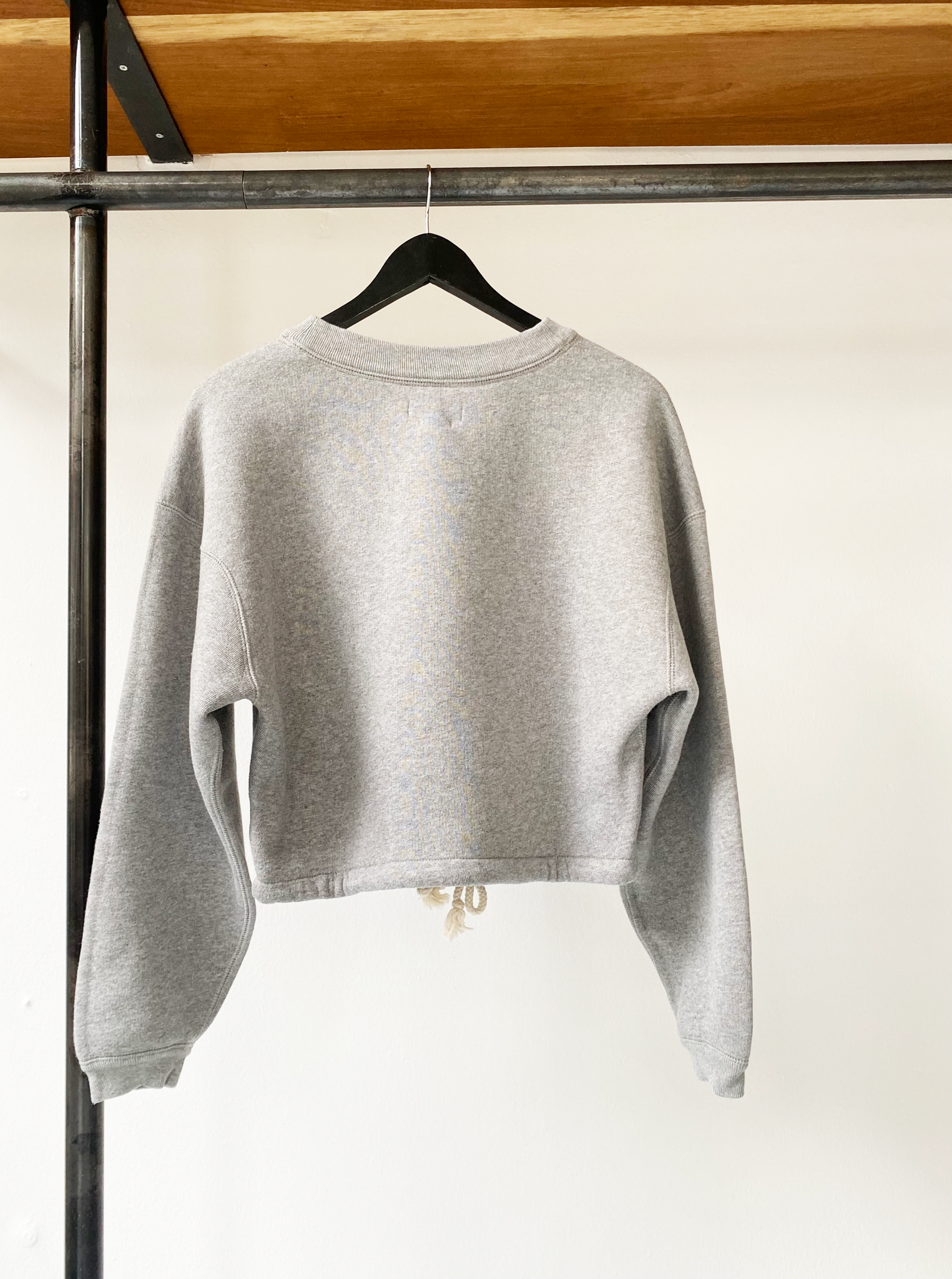 Isabel Marant cropped logo patch sweater size 34