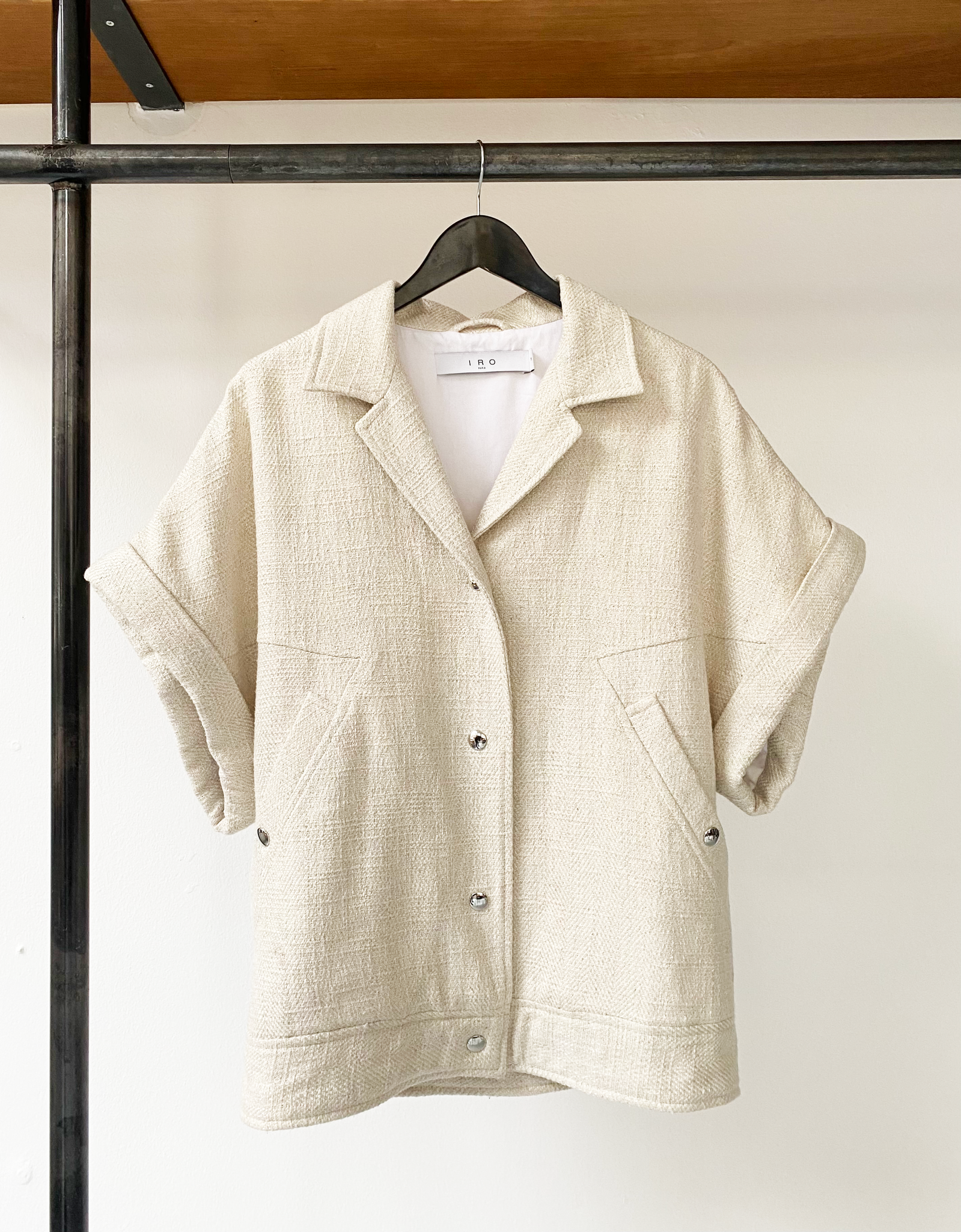 IRO ecru sleeveless jacket size 38