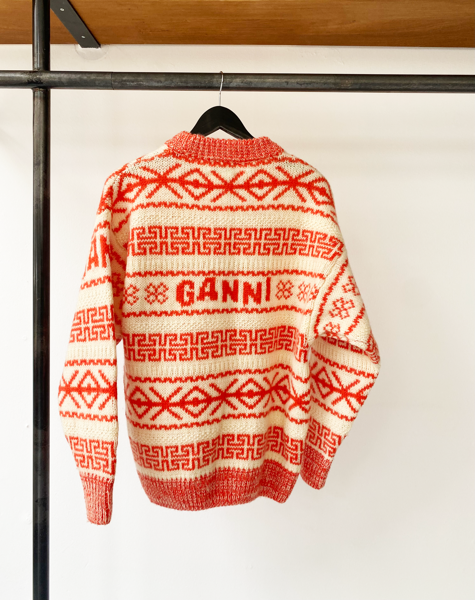 GANNI wool logo pullover size XS