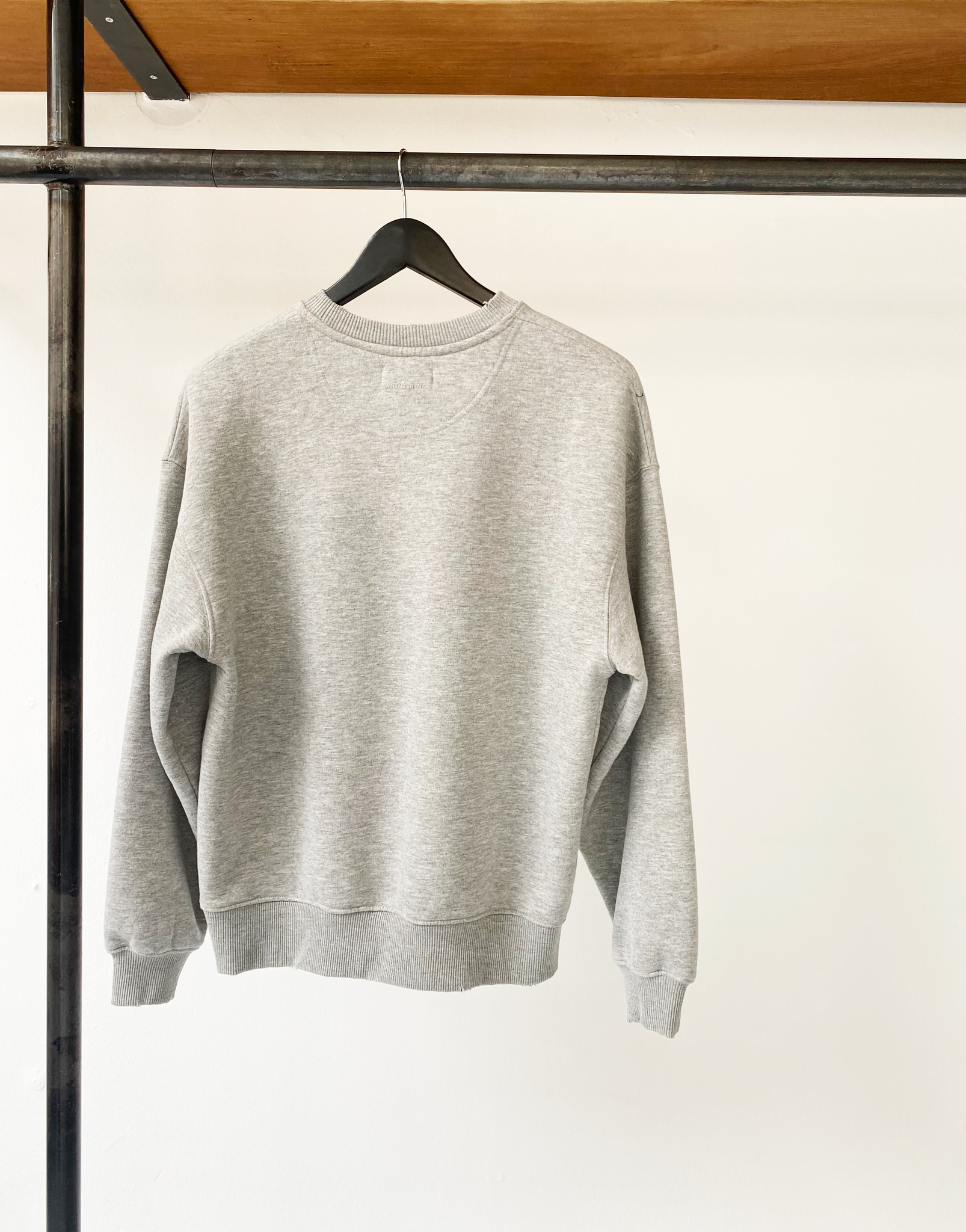 Anine Bing grey logo print sweater size XS