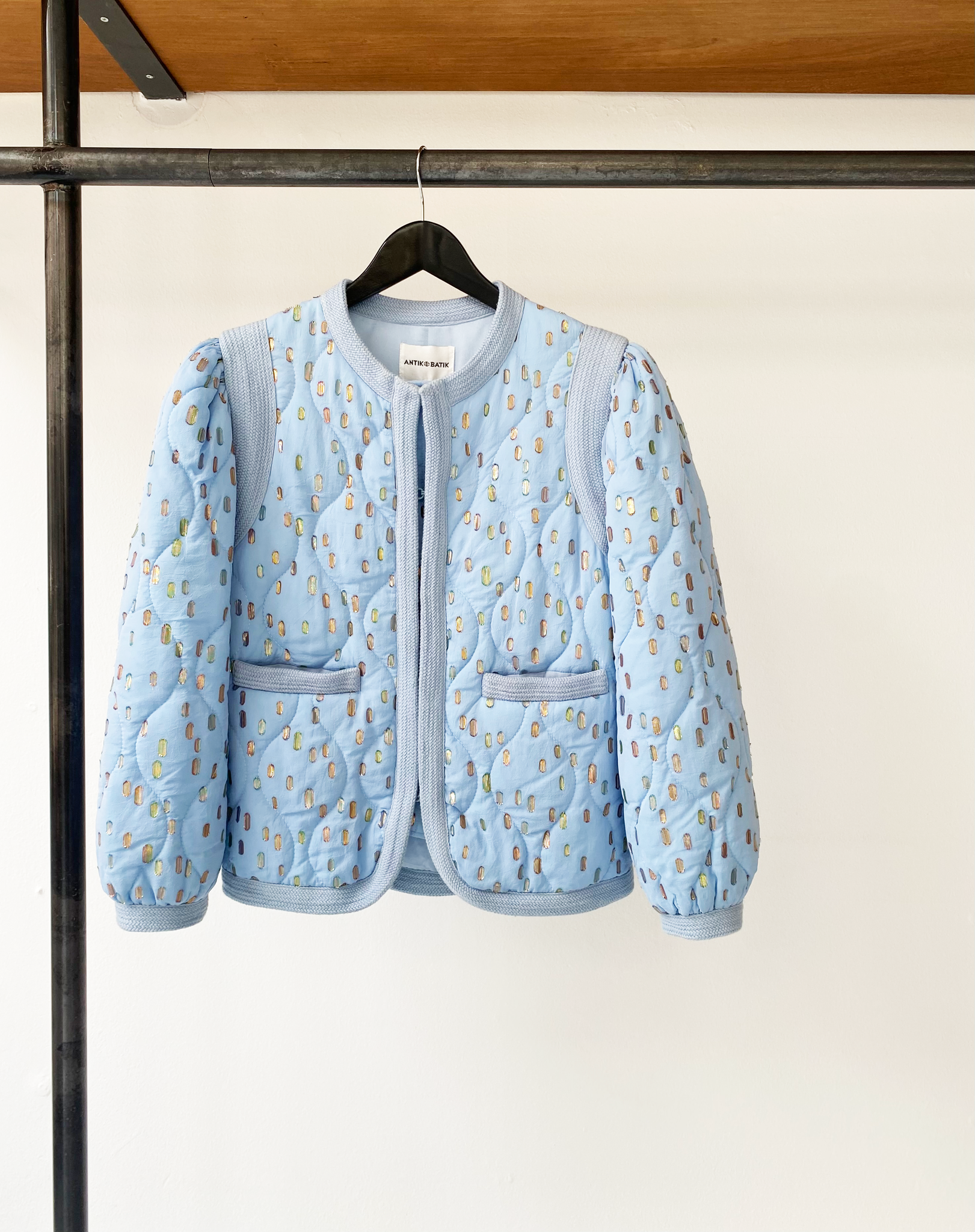 Antik Batik quilted mettalized jacket size XS