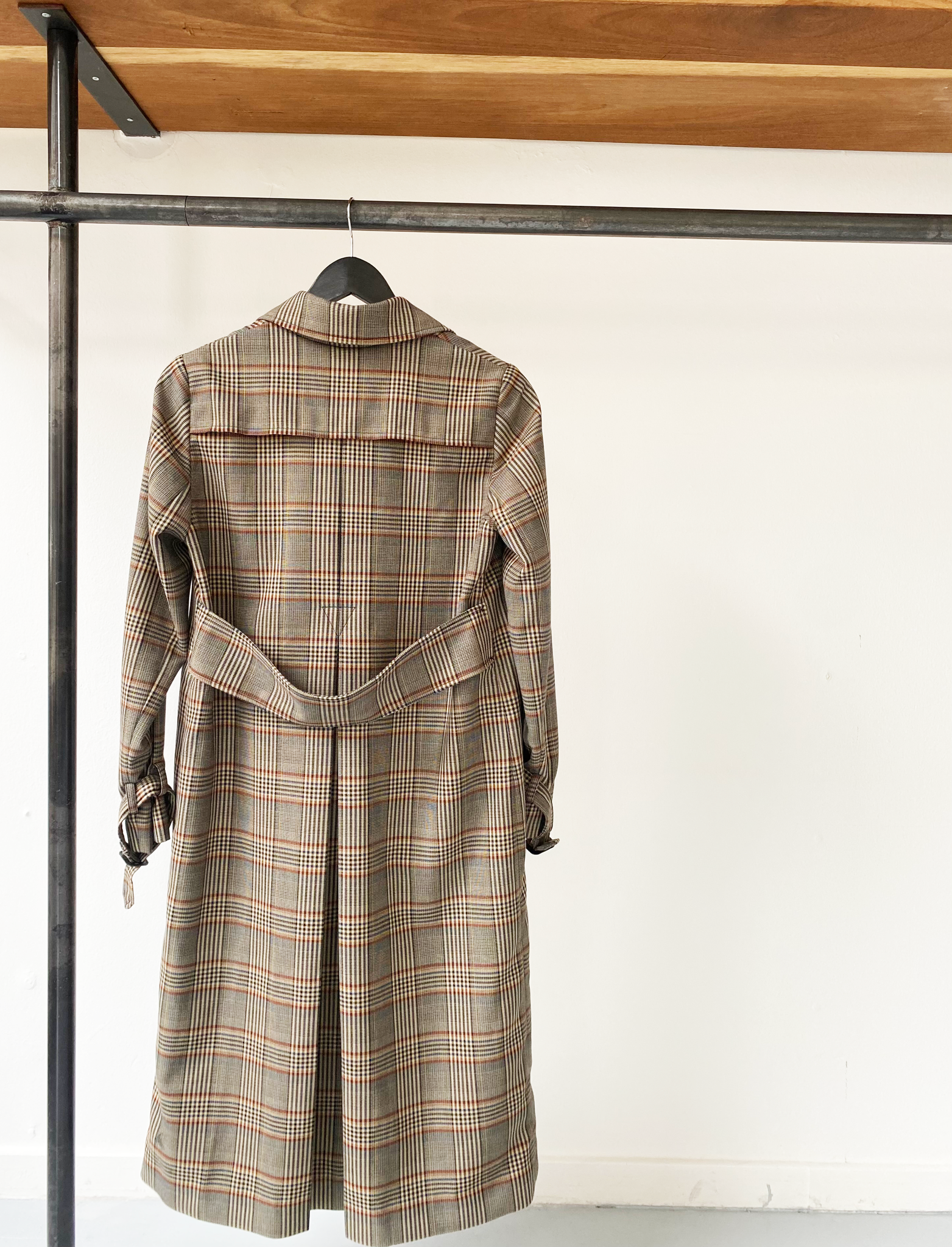 Sandro Paris checked trench coat size 36