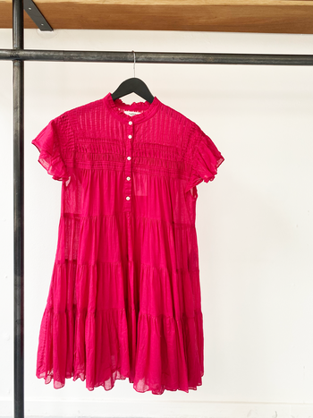 Isabel Marant Étoile raspberry cotton dress size 38