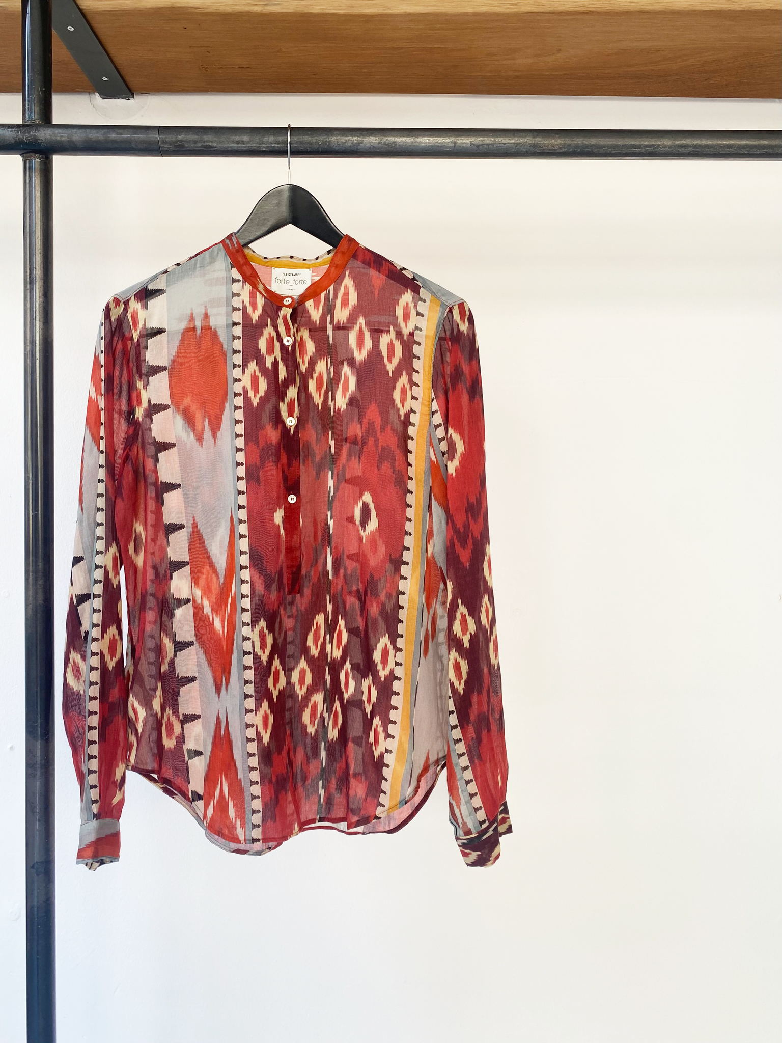 Forte Forte silk blend pattern top size III