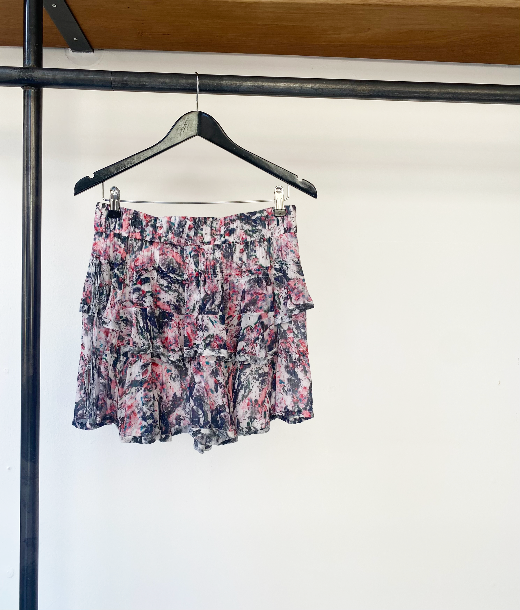 IRO spotted mini ruffle skirt size 36