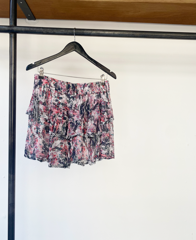 IRO spotted mini ruffle skirt size 36