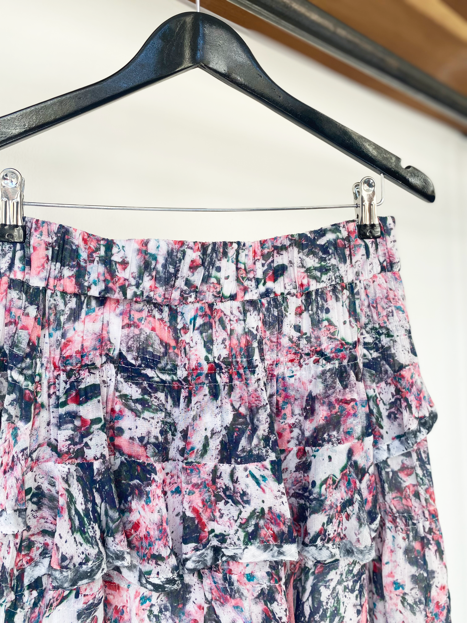 IRO spotted mini ruffle skirt size 36