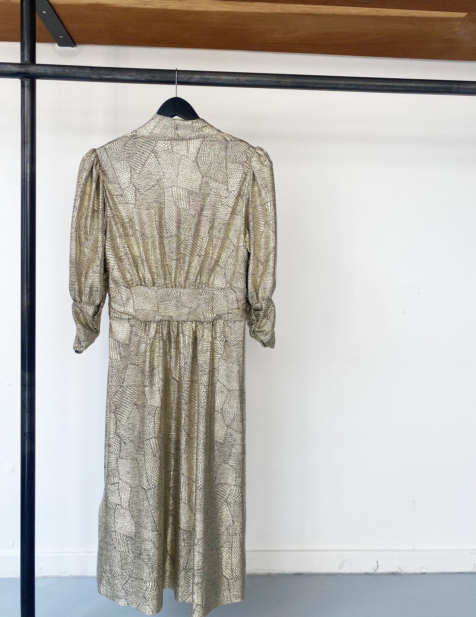 ba&sh silver v-neck midi dress size 3