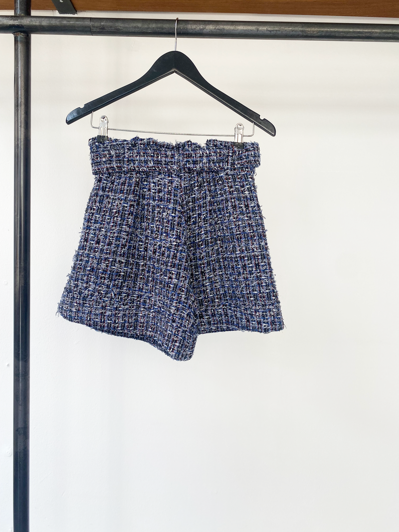 Suncoo Paris tweed belted shorts size 1