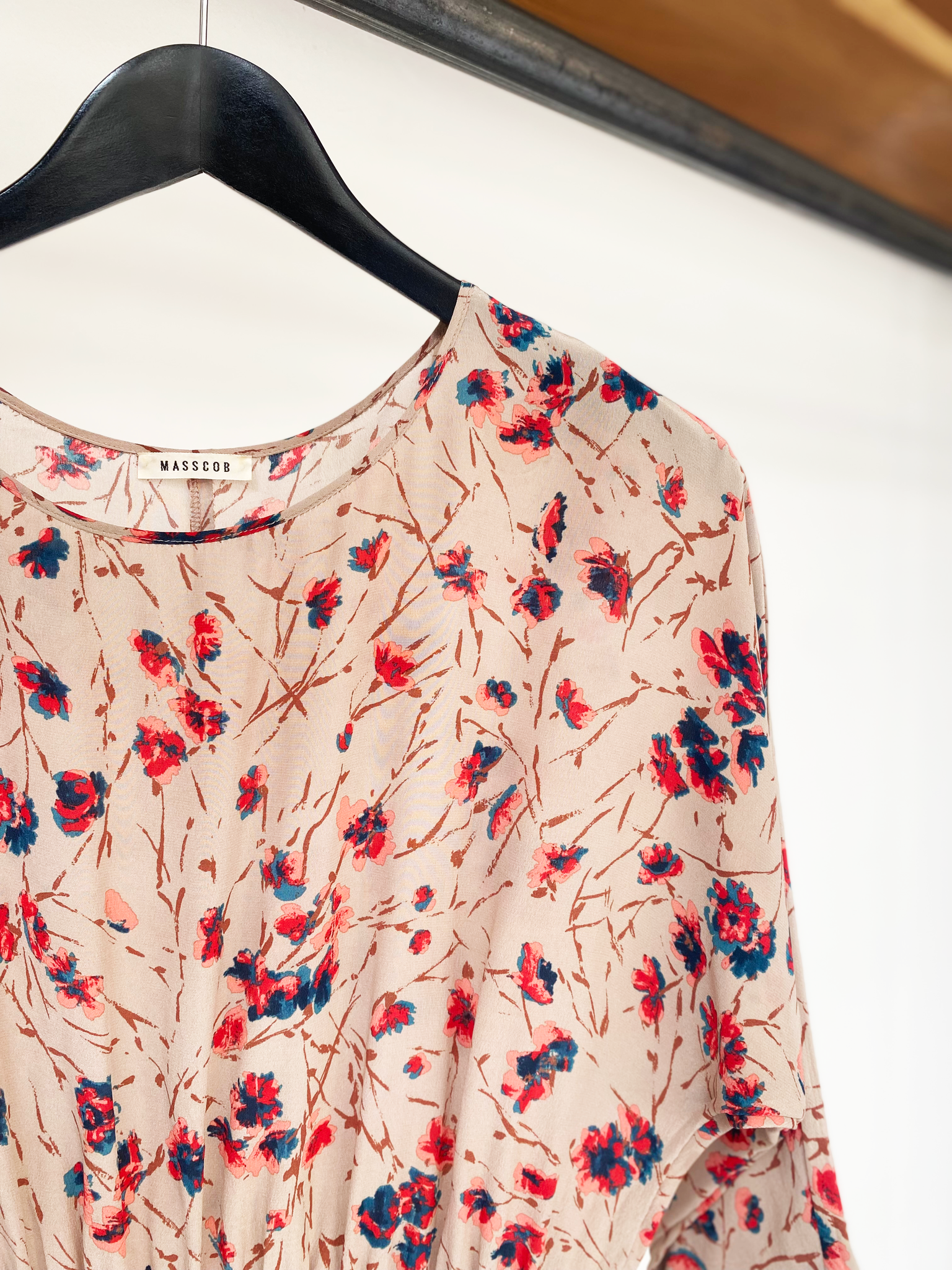 Masscob silk floral dress size M