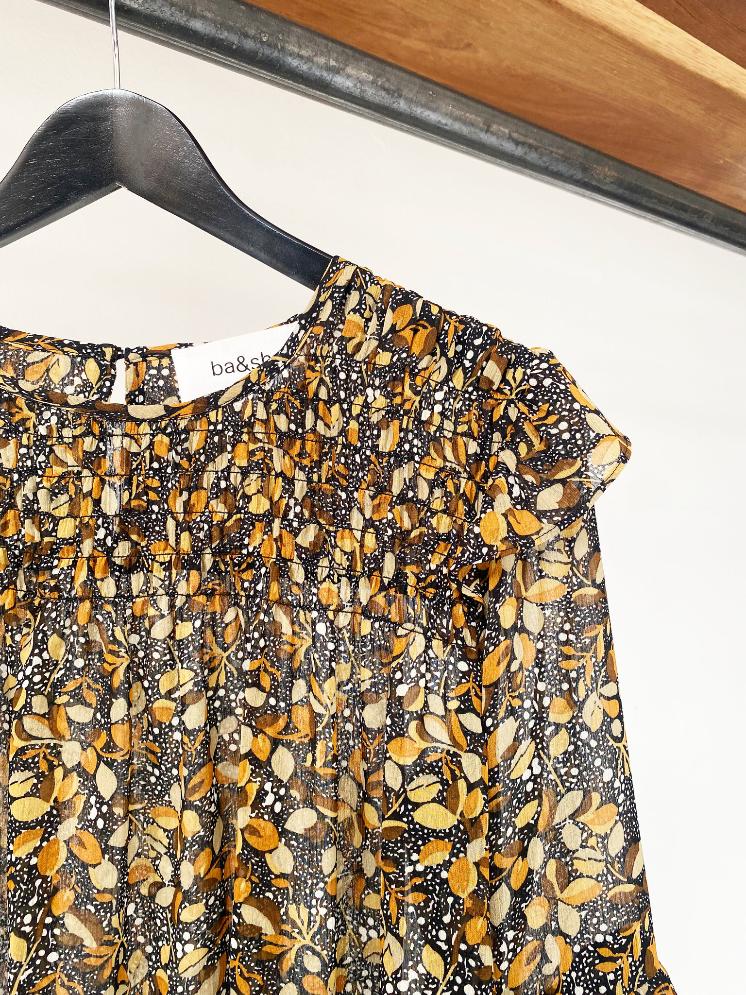 ba&sh leaf print top size 2