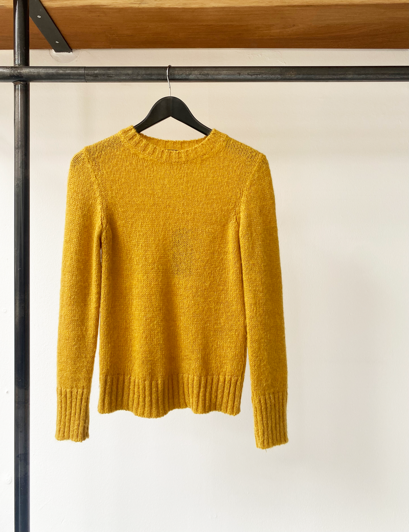 Maje mustard mohair knit size 1