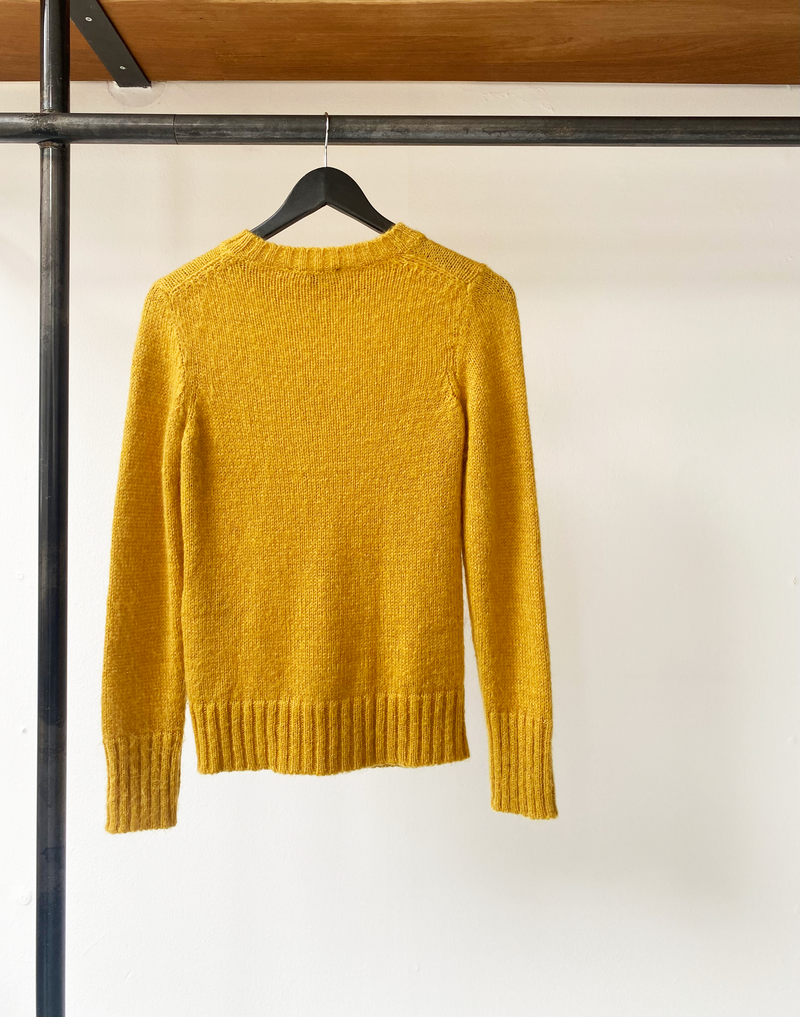 Maje mustard mohair knit size 1