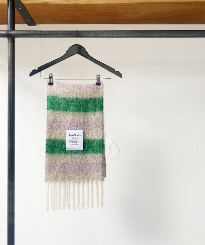 Acne Studios wool pastel striped scarf