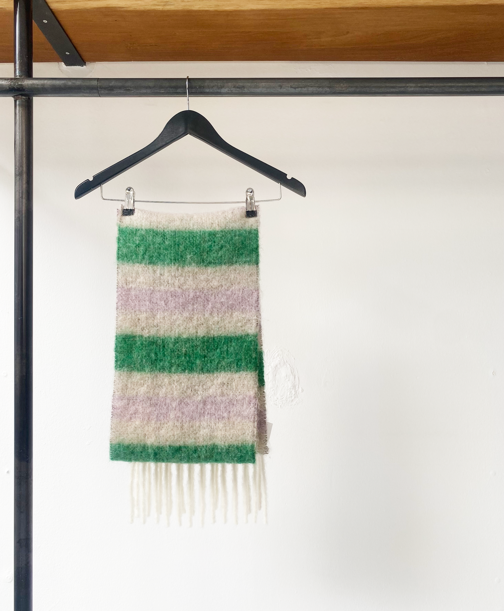 Acne Studios wool pastel striped scarf