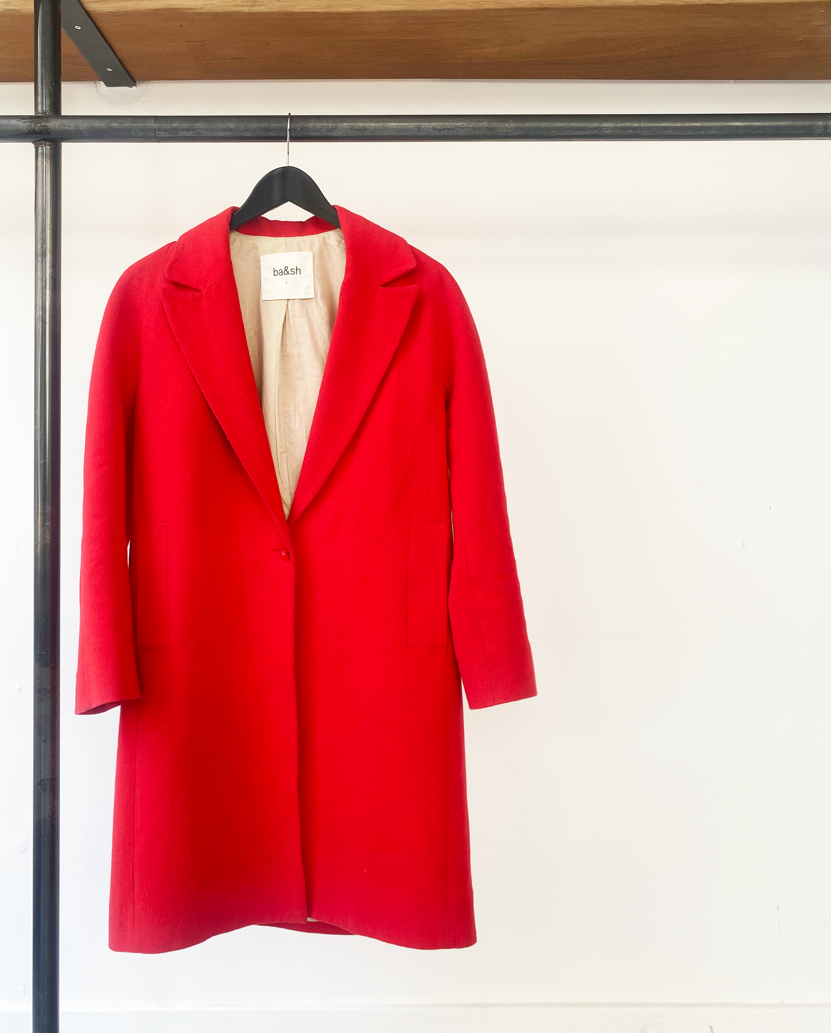 ba&sh rouge wool blend coat size 1