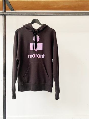 Isabel Marant Étoile flock logo hoodie size 34