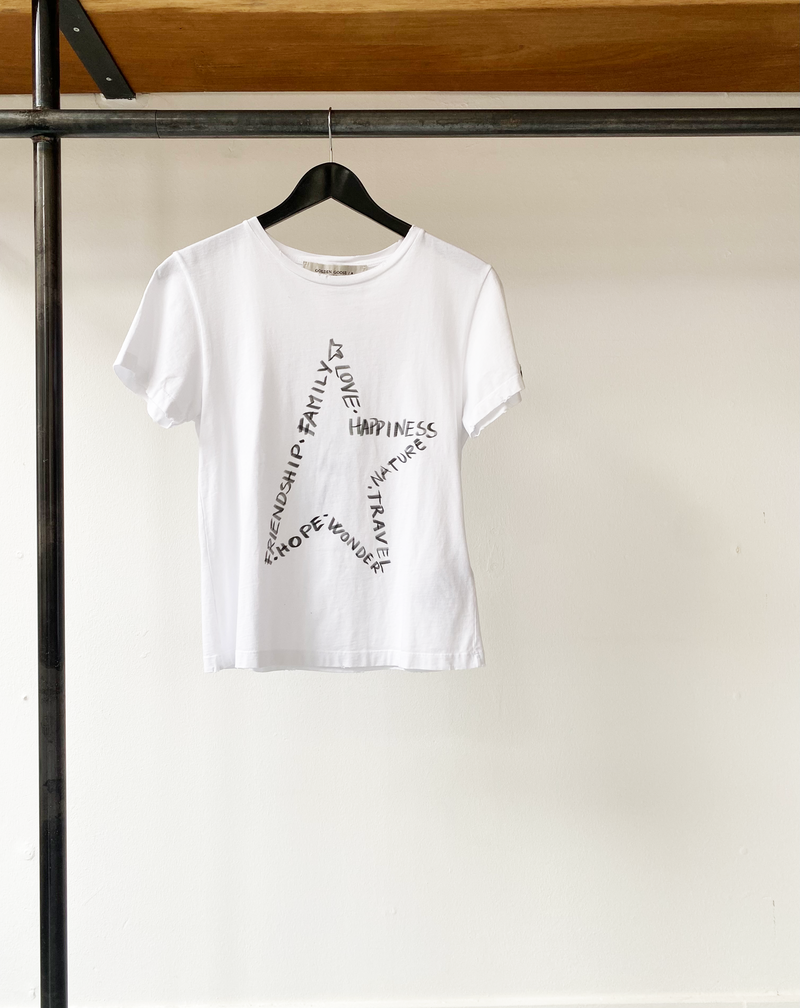 Golden Goose star text t-shirt size XS