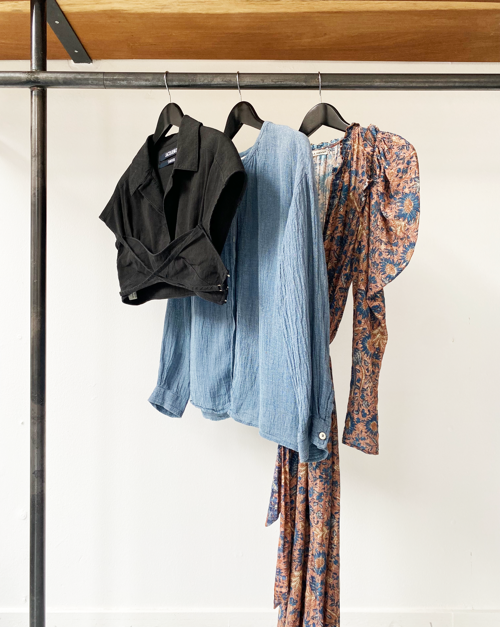 Masscob denim blue blouse size unknown