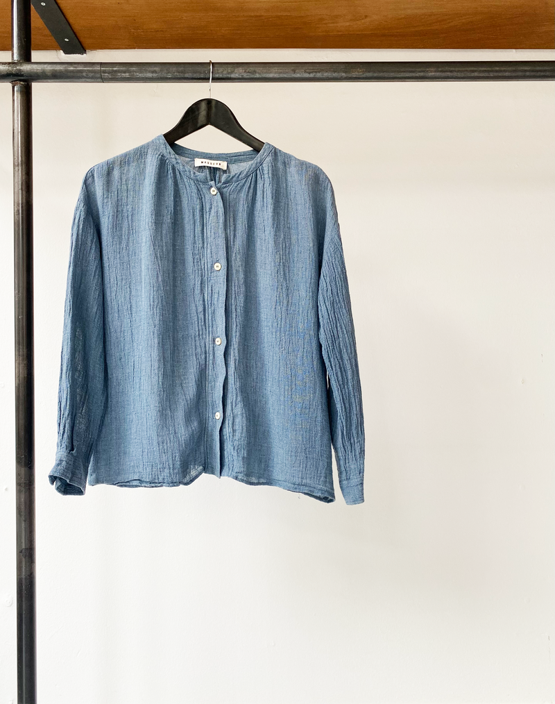 Masscob denim blue blouse size unknown