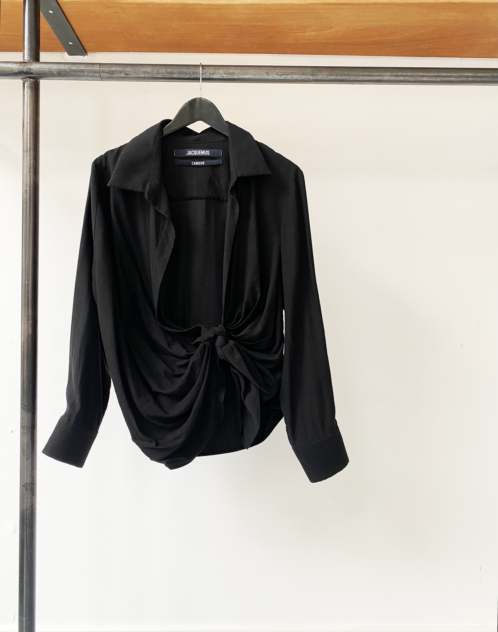 Jacquemus knotted twill shirt size 42