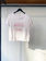 Acne Studios pink cropped logo tee size M