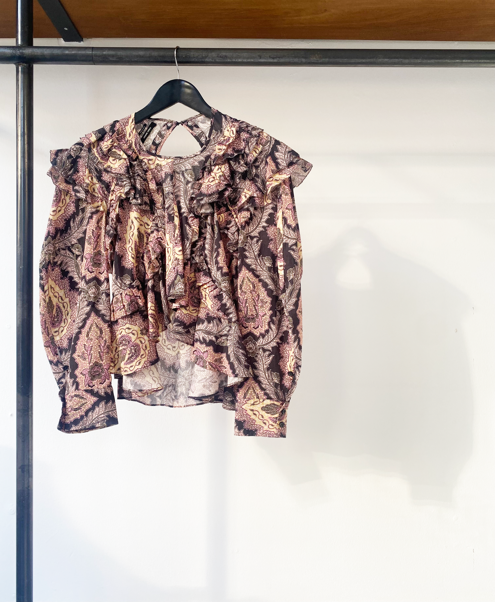Isabel Marant pattern ruffle top size 38