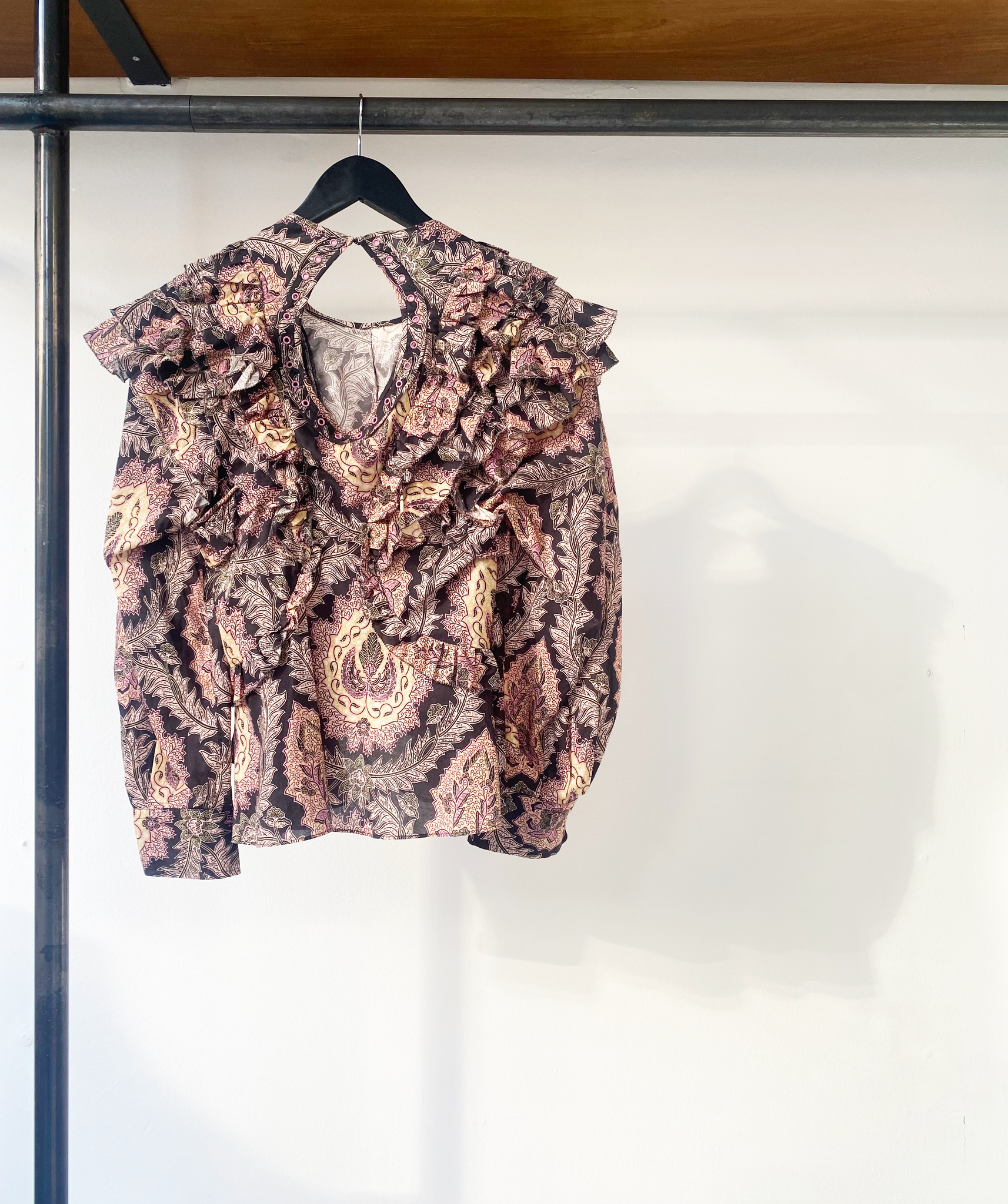 Isabel Marant pattern ruffle top size 38