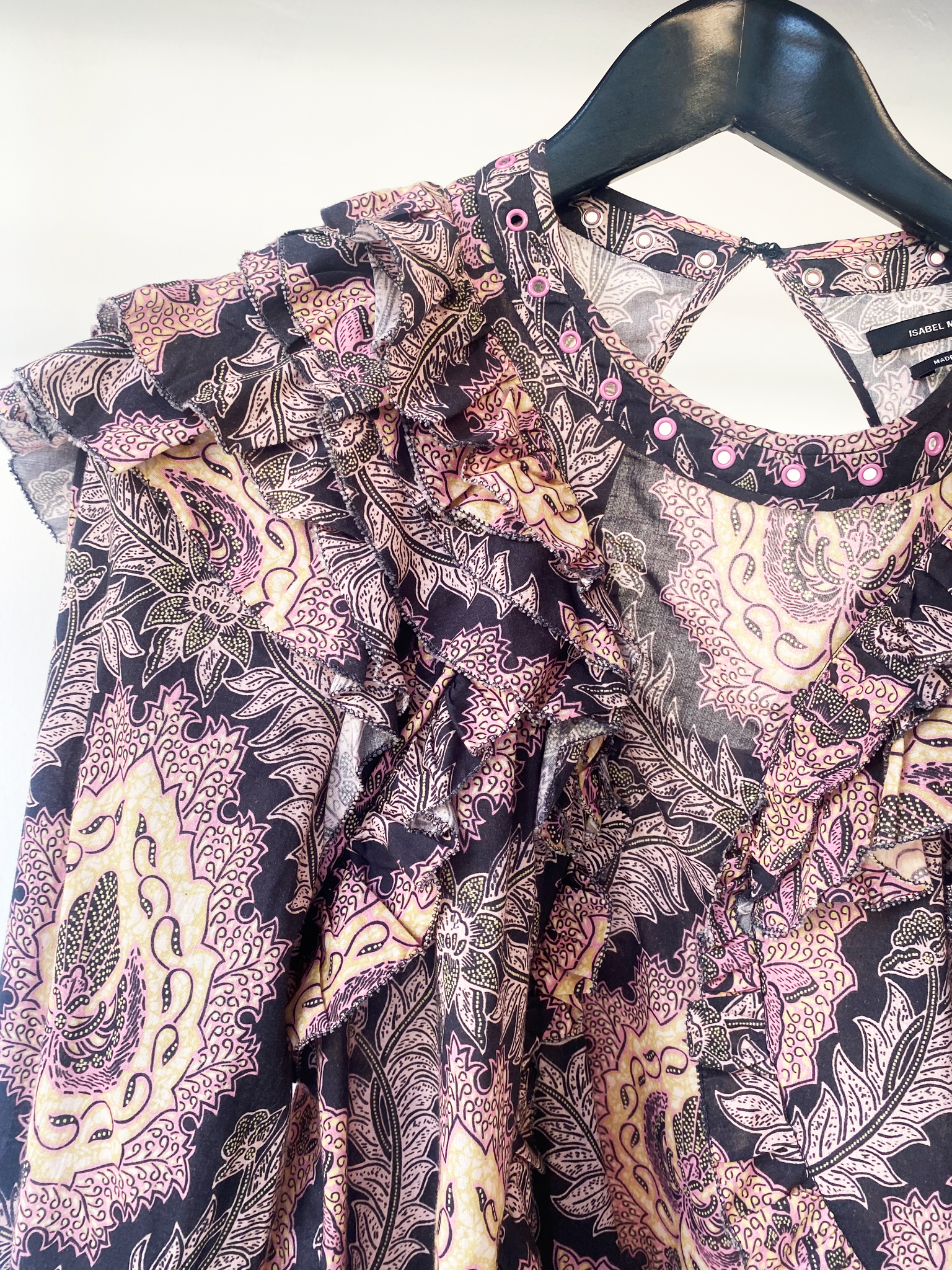 Isabel Marant pattern ruffle top size 38