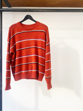 Isabel Marant Étoile orange striped knit sweater size 38