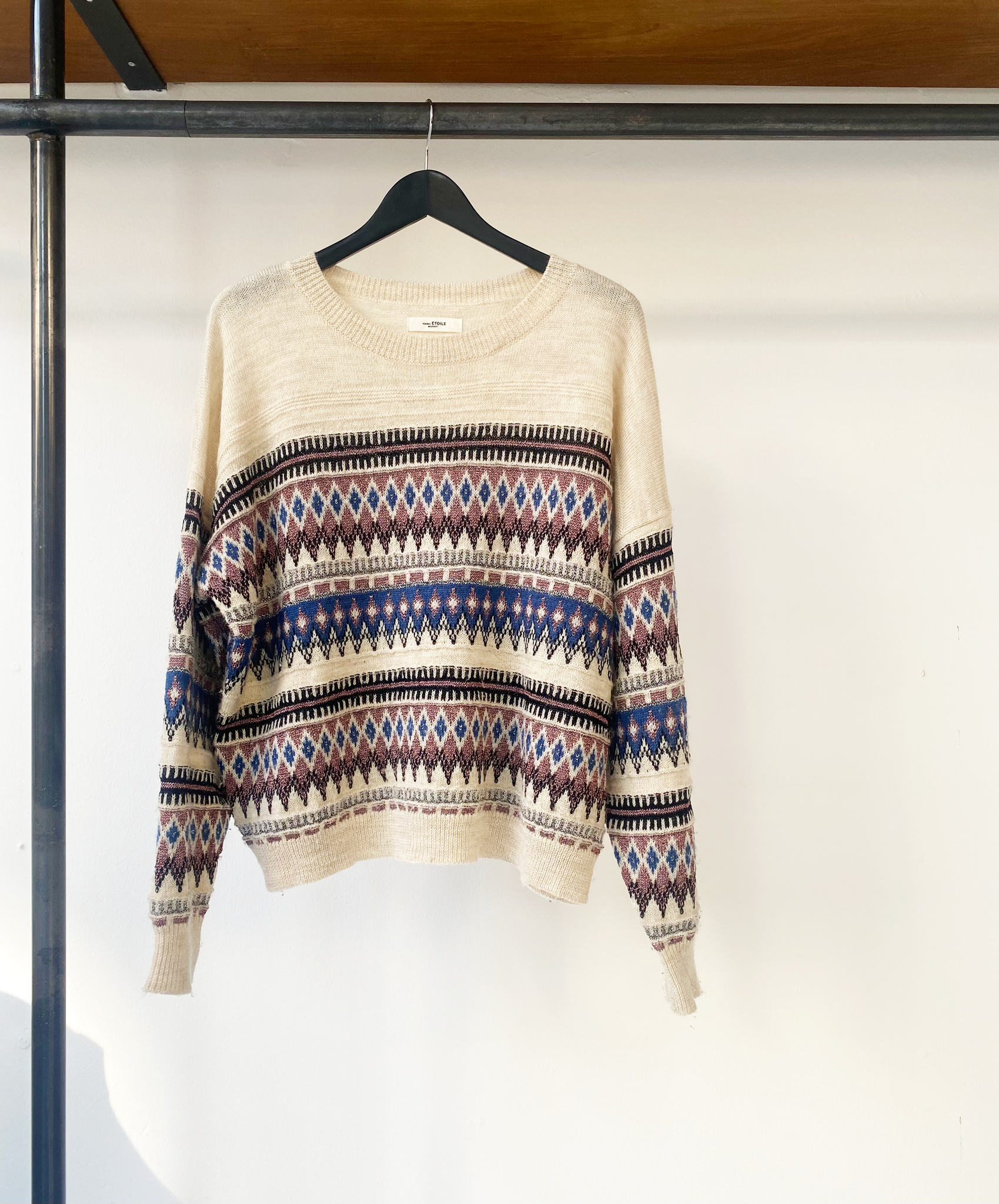 Isabel Marant Étoile metallic thread knit sweater size 40