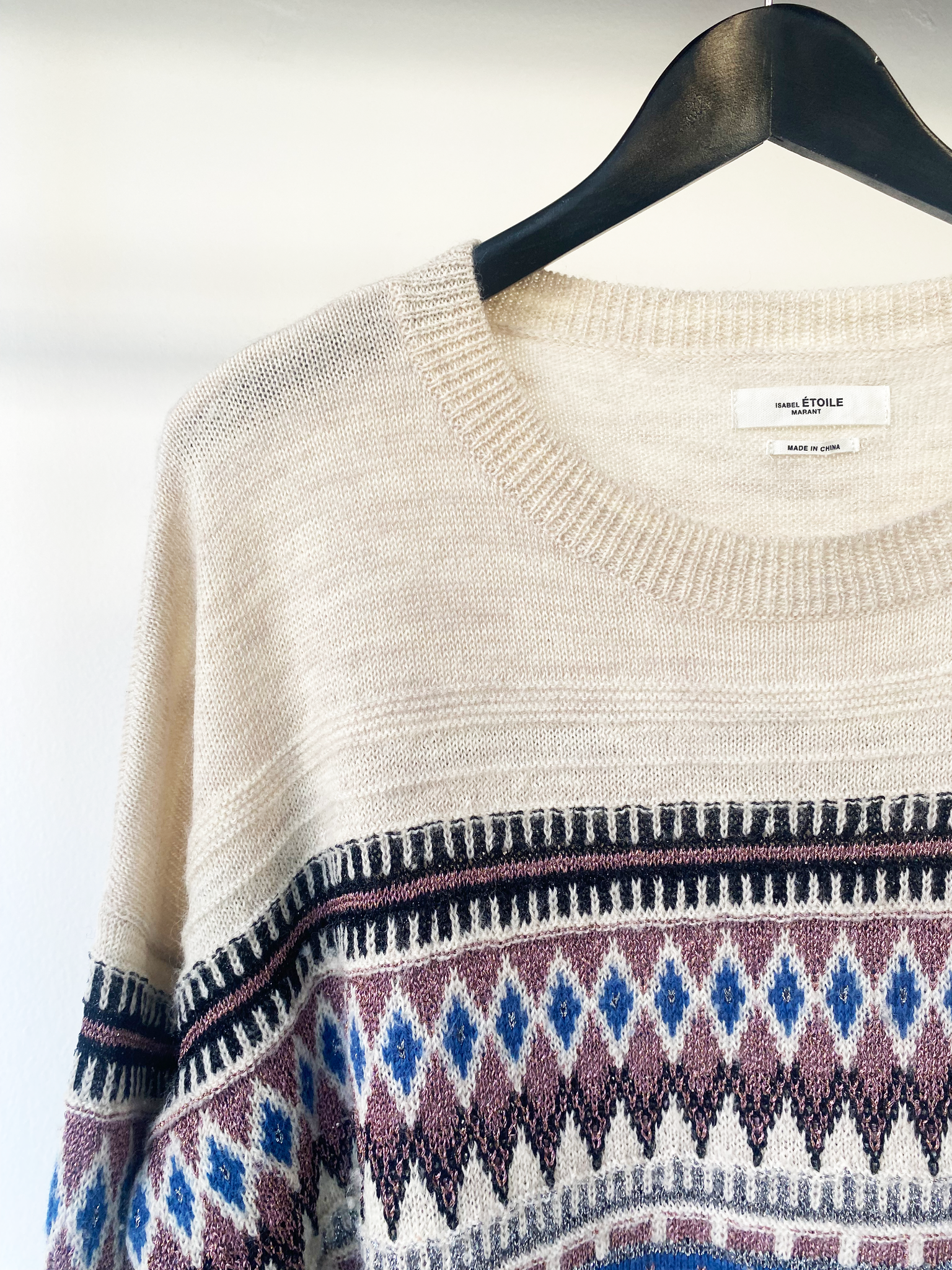 Isabel Marant Étoile metallic thread knit sweater size 40