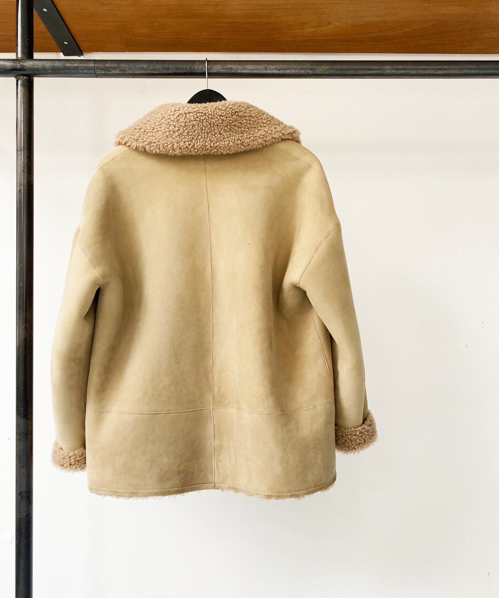 ba&sh reversible shearling coat size S