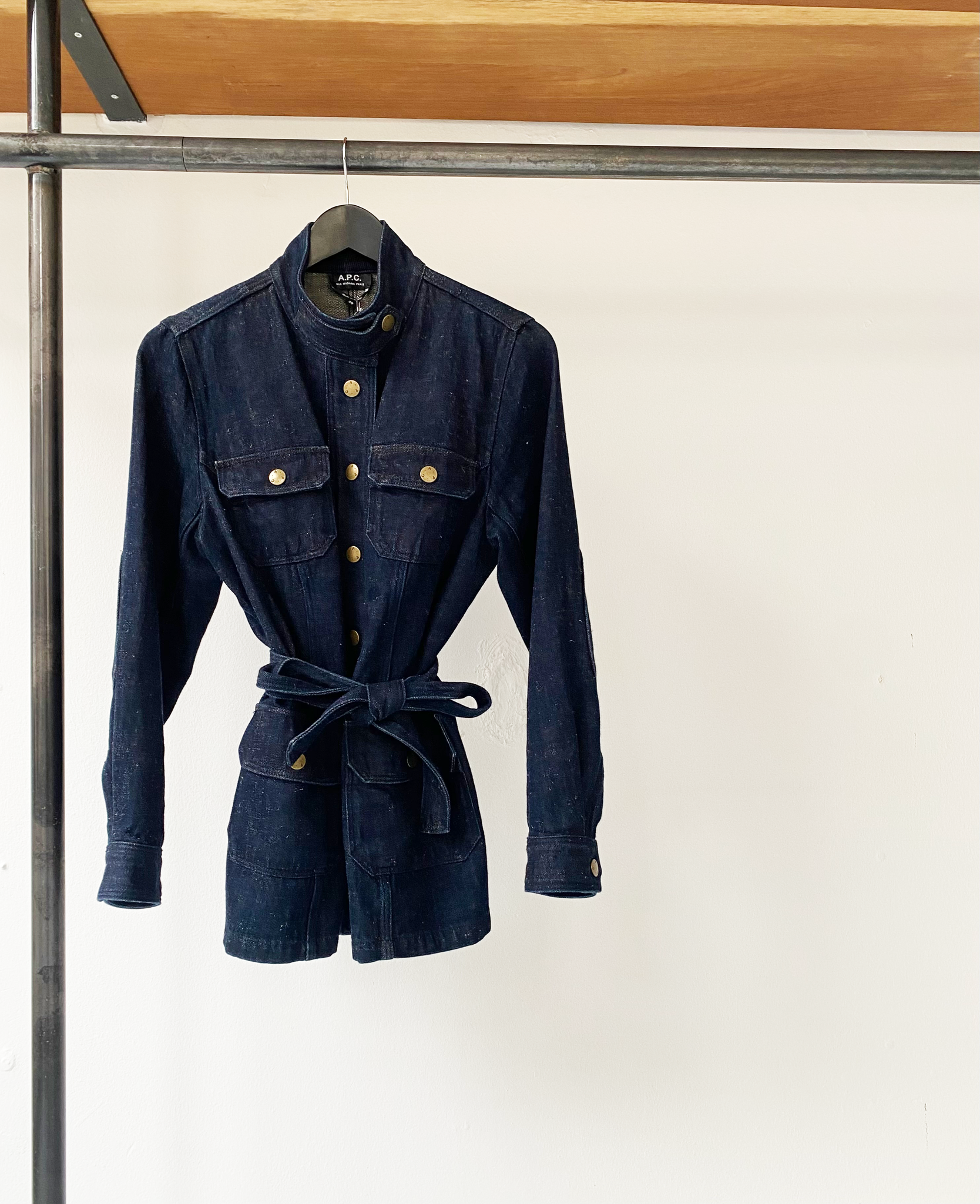 A.P.C. denim belted jacket size 38