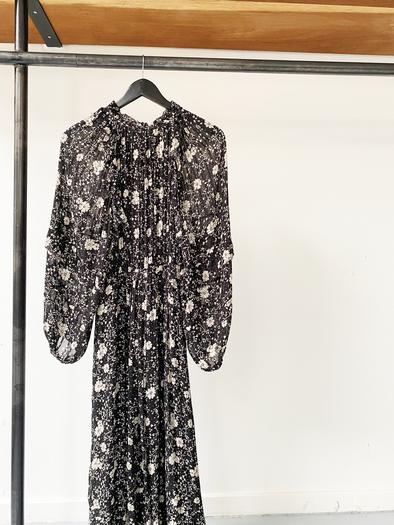 Isabel Marant Étoile black floral maxi dress size 38