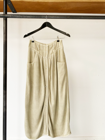 Isabel Marant Étoile beige denim button down skirt size 36