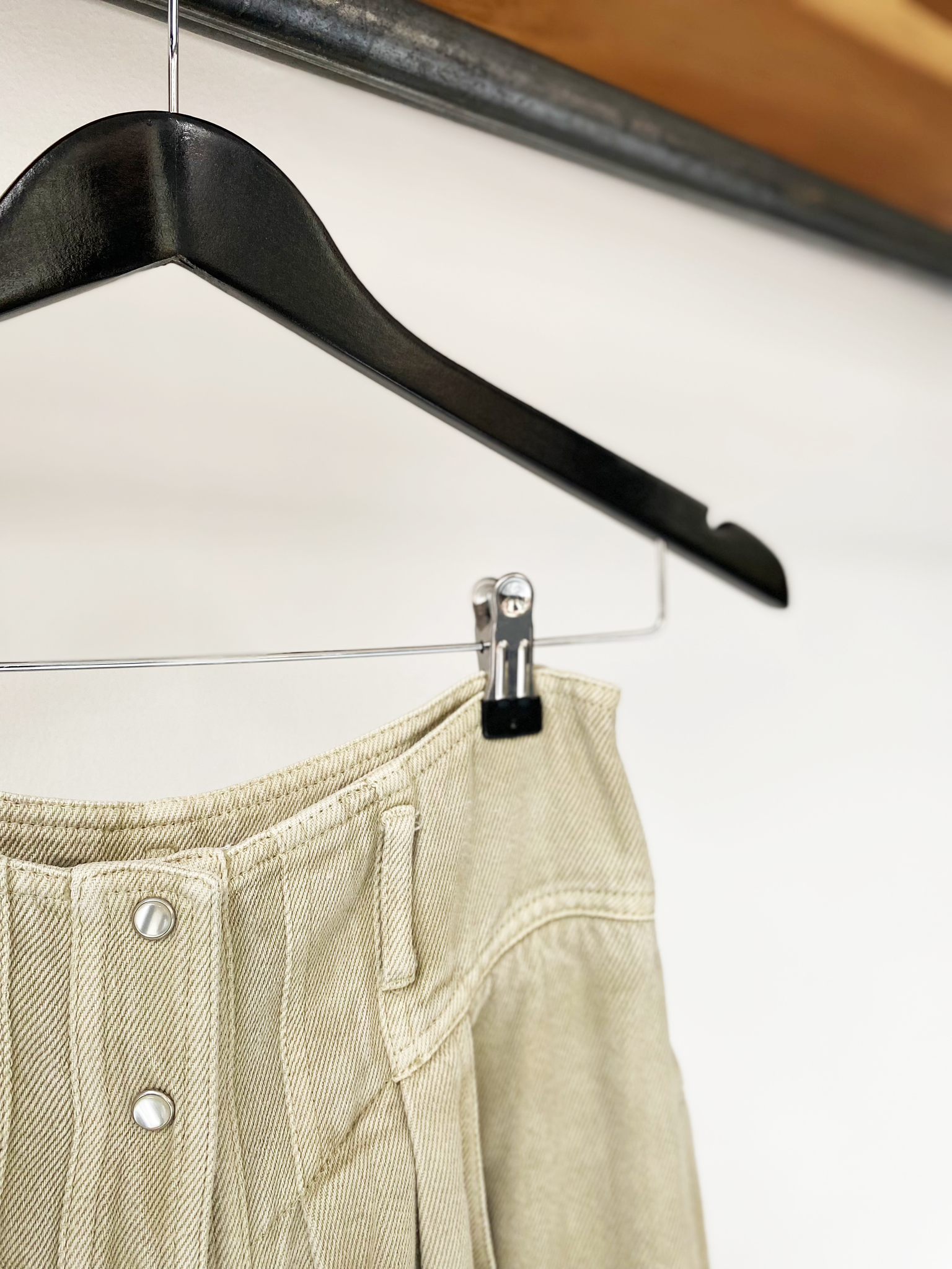 Isabel Marant Étoile beige denim button down skirt size 36