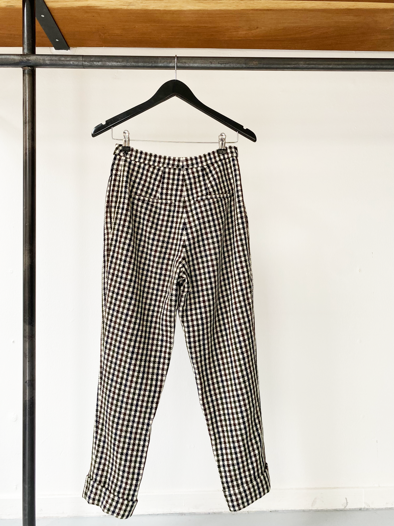 Odeeh wool checked trousers size 34