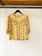 Sandro yellow floral pattern blouse size 2