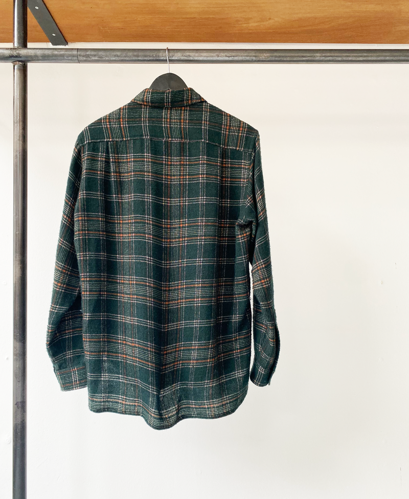 Isabel Marant dark green wool check shirt size 40