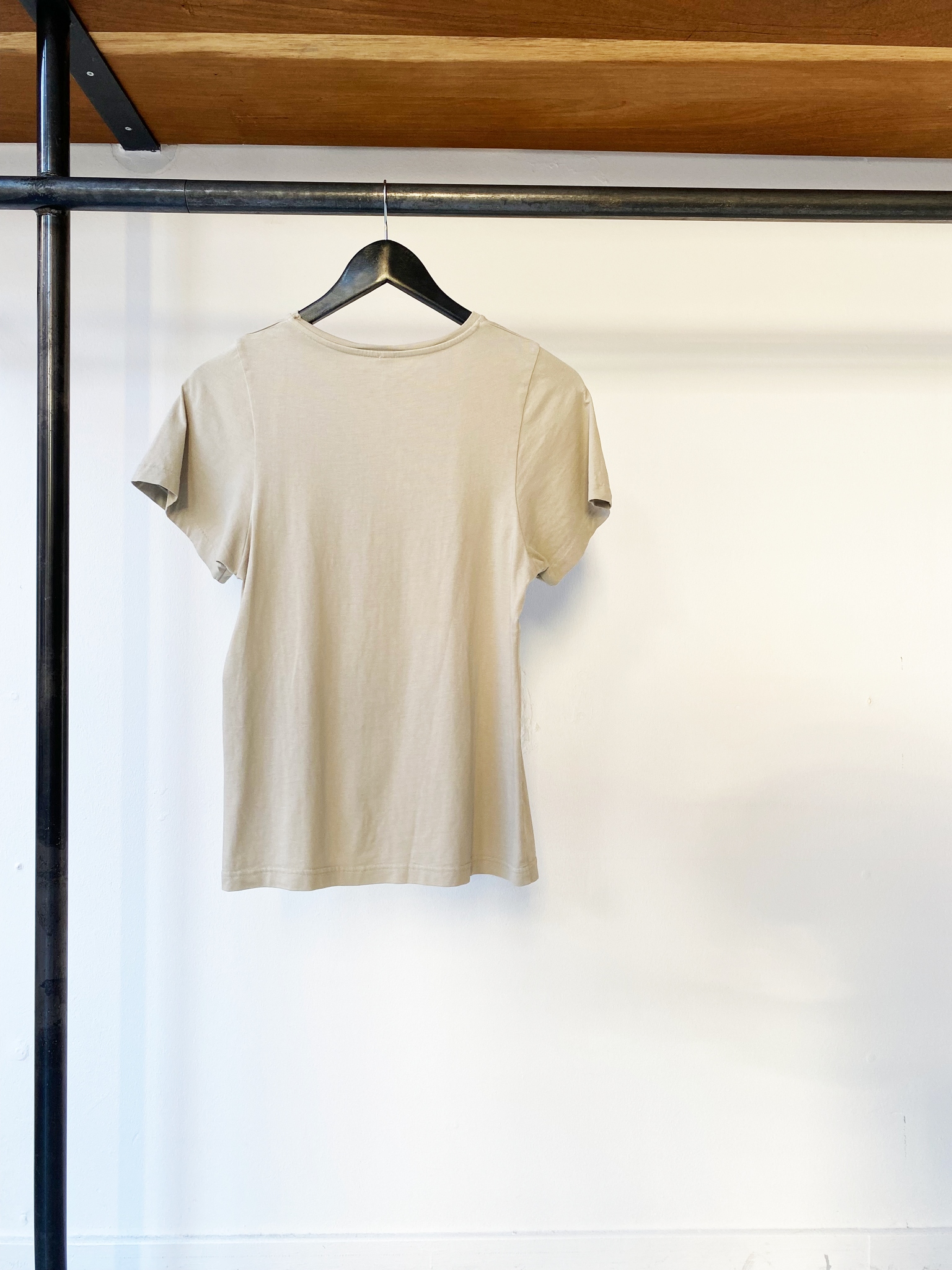 Totême taupe-brown organic cotton tee size XS